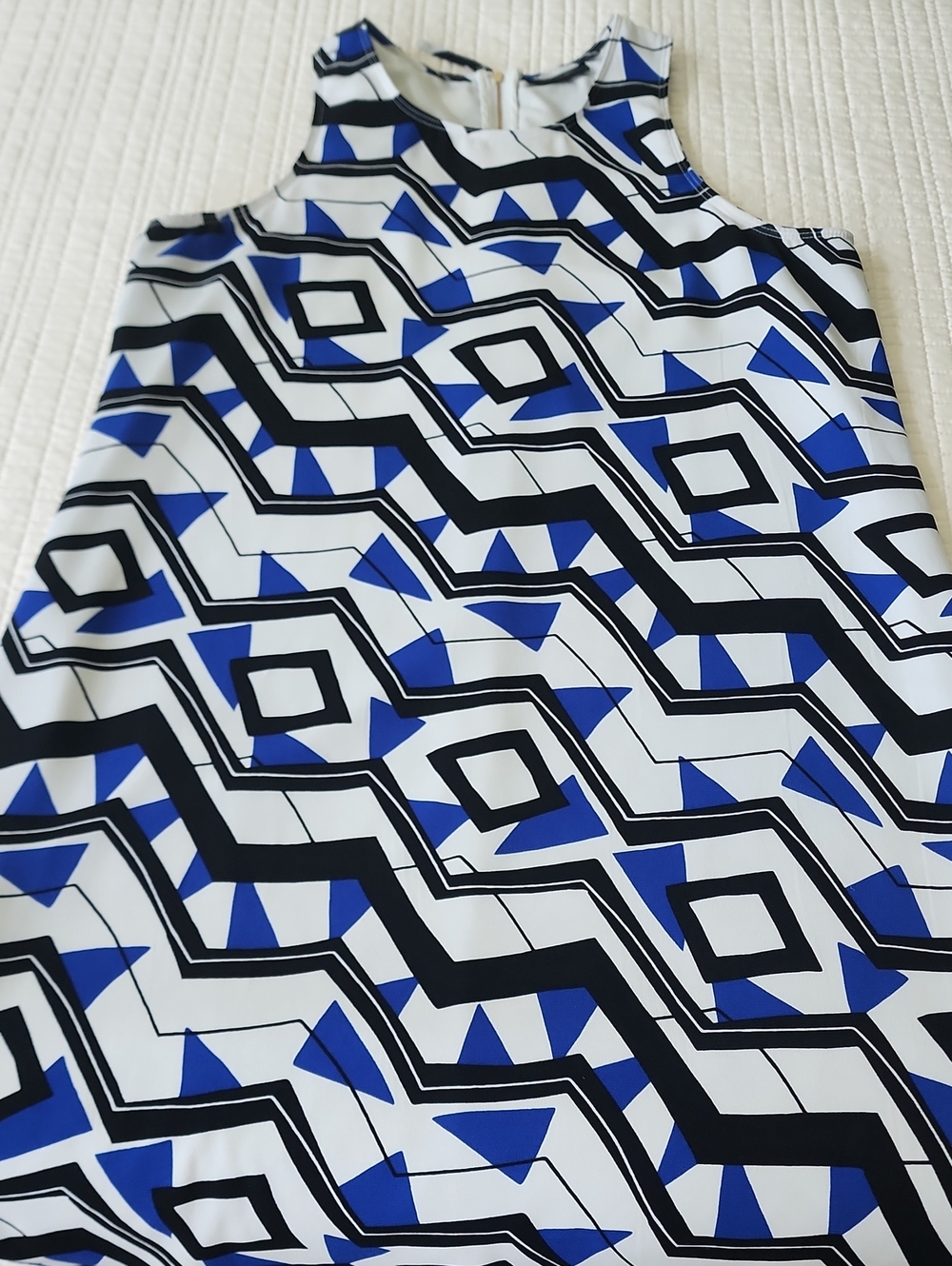 Apt. 9 Blue, Black & White Geometric Shift Dress